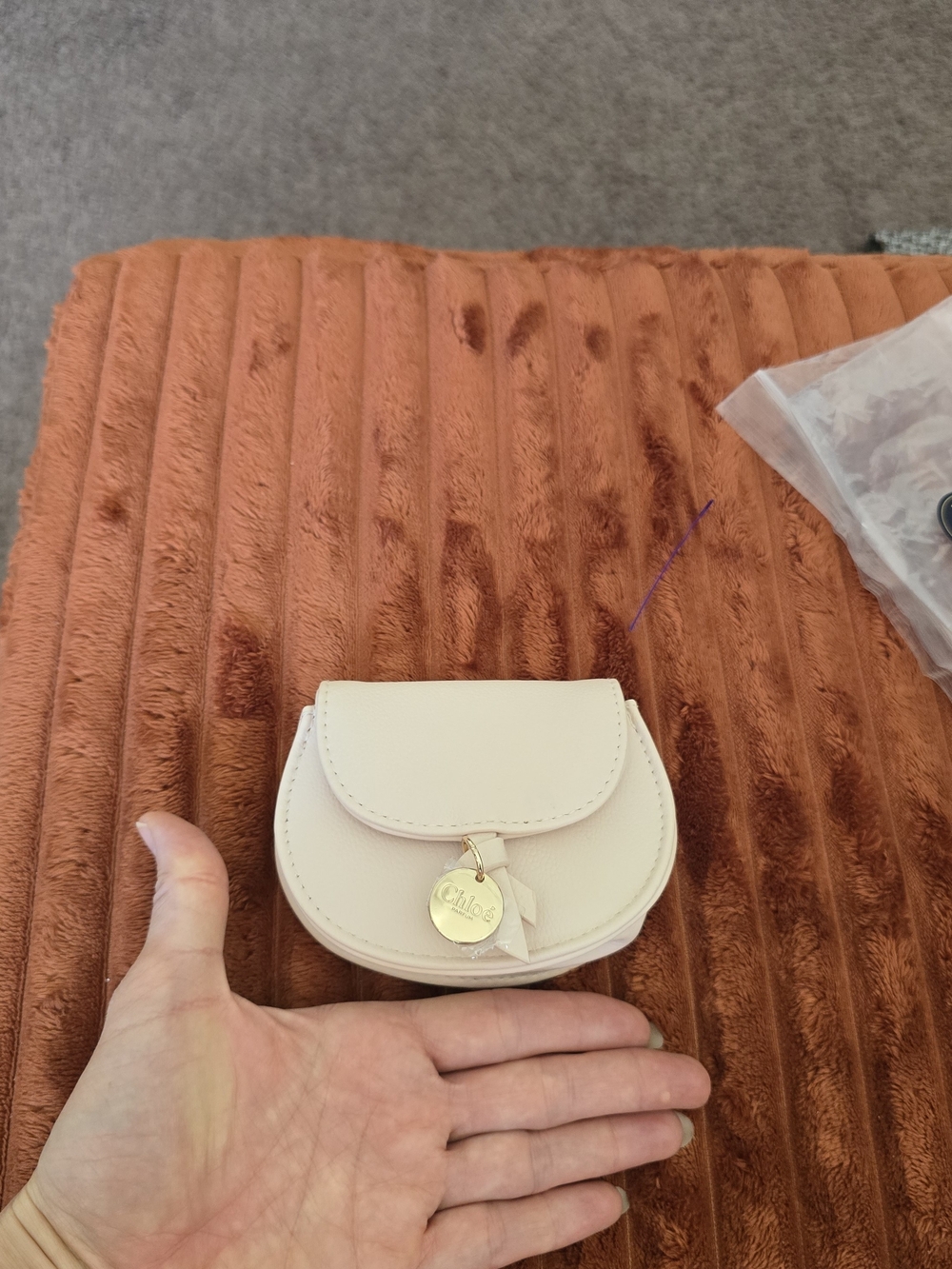 Chloé Light Pink Leather Small Coin Pouch - Picture 3 of 4